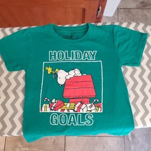 Kids Snoopy Christmas Holiday T-shirt - size 5